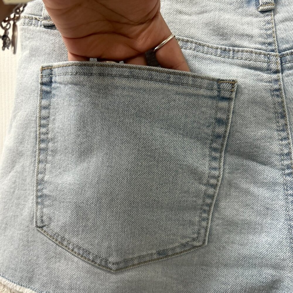 Blue High Rise Shorts - Picture 6 of 12